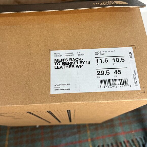The North Face Back to Berkeley III WP boots 11.5 - Picture 5 of 5